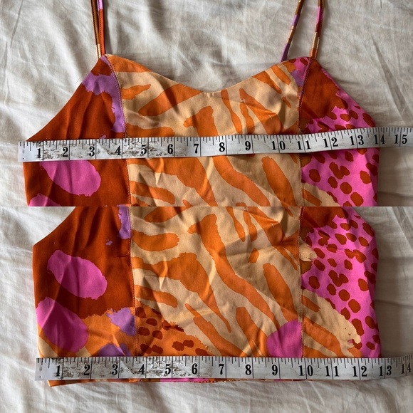 Christian Lacroix Abstract Print Cropped Cami Top XS - Picture 8 of 11